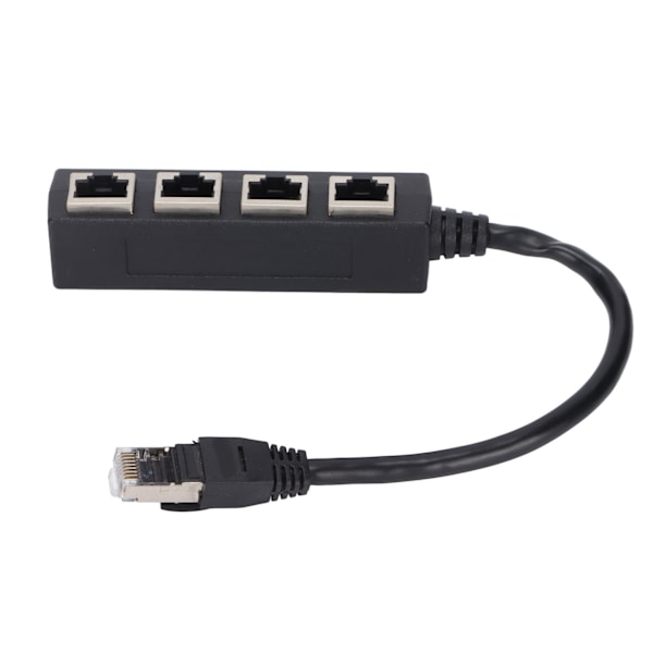 RJ45 Splitter Adapter 1 til 4 Port Jevn overføring Utmerket tilkobling Nettverkskabel Adapter