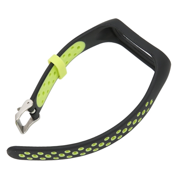 Smart Armband Band Smartwatch Armband Loop Armbandsrem Bicolor Anti Lost för Xiaomi Mi Band 6 5 NFC (Svart Grön)
