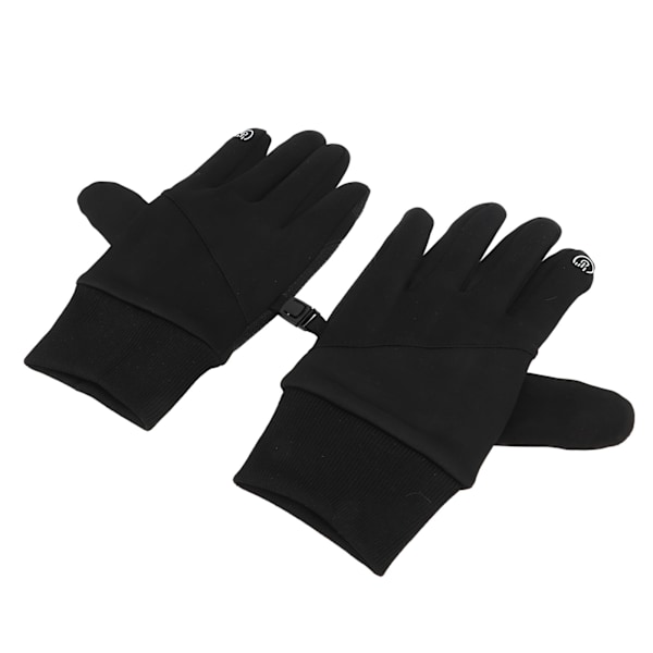 1 par Full Finger Cykelhandskar Touch Screen Varma Handskar för Män Kvinnor Ridning Träning Skytte Svart M