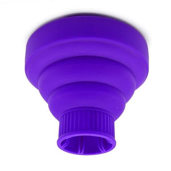 【NX】Hårtork Diffuser Tillbehör Silikon Lätt hopfällbar Bärbar Blås Diffuser Kompatibel med Hemsalong Lila