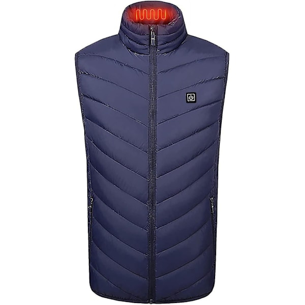 Uppvärmd Slim Fit Väst för Utomhusvandring - Unisex 6X-Large Blå
