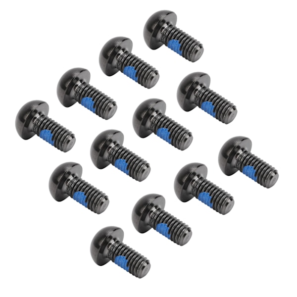 12 st Cykel Skivbroms Rotor Fästbultar T25 Cykelskruvar TC4 Titanium Alloy M5 x 10mm Svart