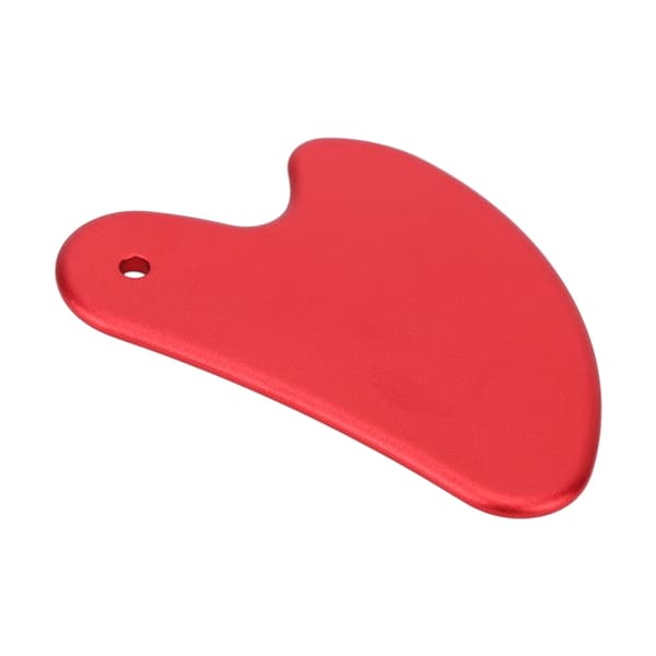 Metall Gua Sha Tool Aluminiumlegering skrapbräda Blodcirkulation Promotion Helkroppsansikte Skönhet Gua Sha Board Röd