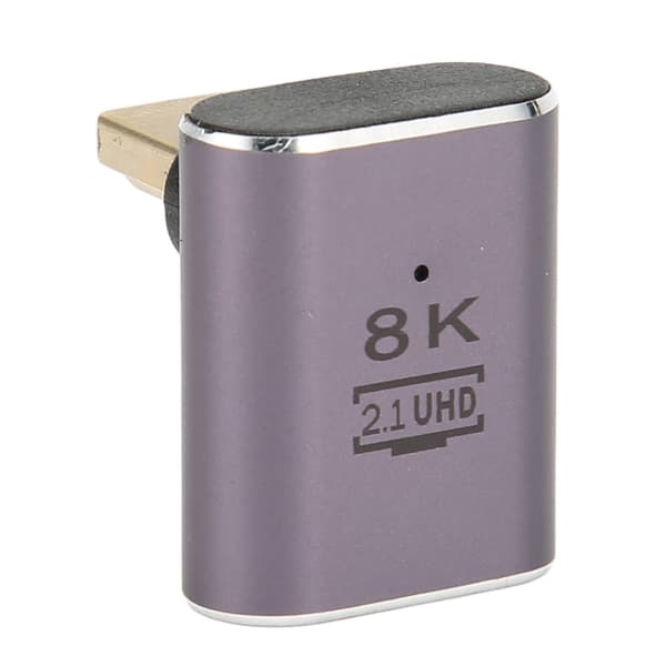 HD Multimedia Interface Adapter 8K 90 grader retvinklet HD Multimedia Interface Coupler med indikator og hængende hul