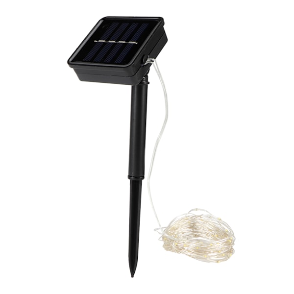 50LED Solar Powered String Light 8 Modes Lampor Utomhusdekoration IP44 Vattentät Varm Vit