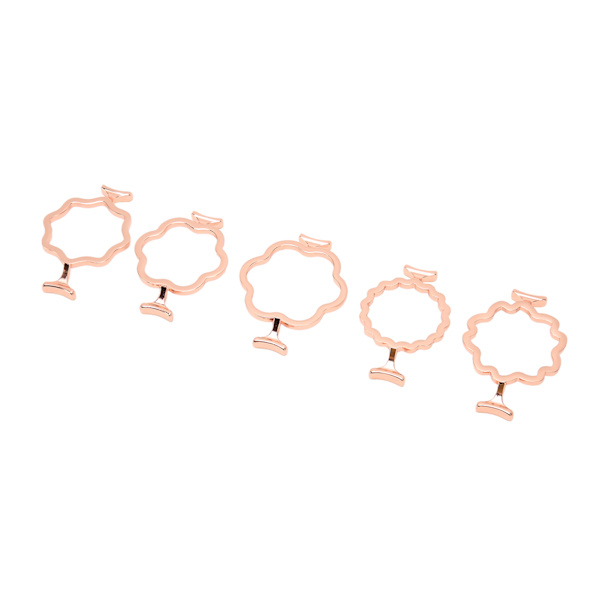 5 stk voksforseglingsstempler roségull sinklegering Tidsbesparende Enkel bruk voksforseglingringer for 0,98 tommer 1,18 tommer stempel