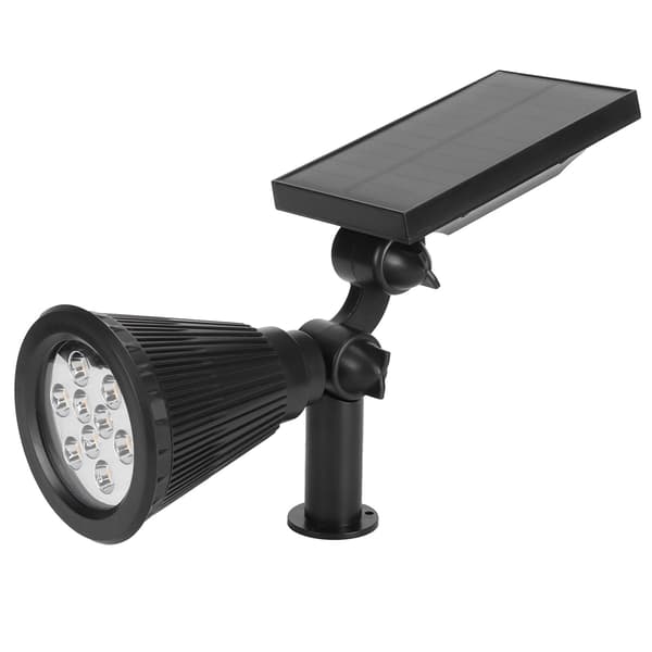 9LED Chips Solcelle Spotlights LED Solcelle Landskabslys til Udendørs Havegård Varmt Lys