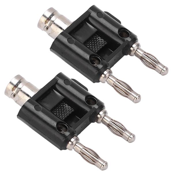 2 ST J.20022 4 mm banankontaktkontakt BNC hunn til dobbelt rad banankontaktadapter