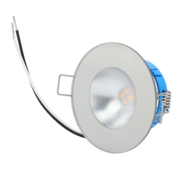 LED Innfelt Taklampe Rustfritt Stål Rund Vanntett Varmt Hvit Lys Båtens Høytidslys for 2,8 tommers Bobiler Yachter