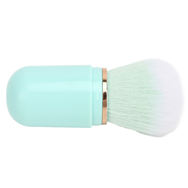 Nageldammsborste Kapselform Bärbar indragbar konstfibernagelpulverborste för Blusher Green