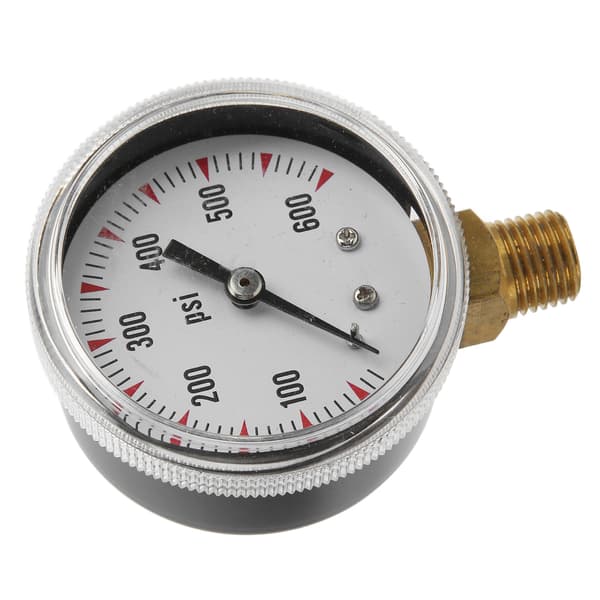 Y50 0-600psi Radialt Trykmåler med 1/4in NPT Messingforbindelse til Trykmåling