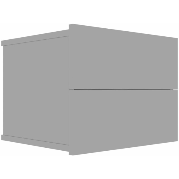 Sengebord skinnende grå 40 x 30 x 30 cm Agglomere