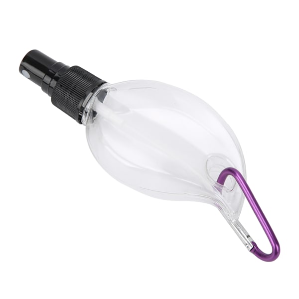 50 ml bladformad transparent resedoseringssprayflaskor med nyckelring påfyllbar behållare Svart munstycke