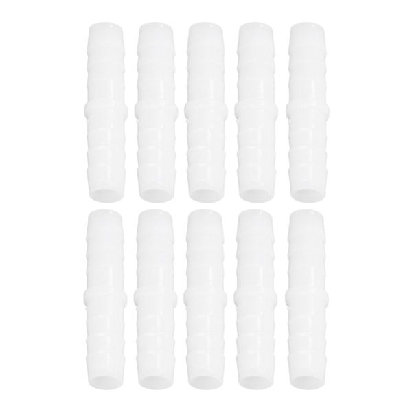 10 stk plastslange med hulling montering sæt med lige hullinger samlinger Mender koblingsadapter 12-12 mm