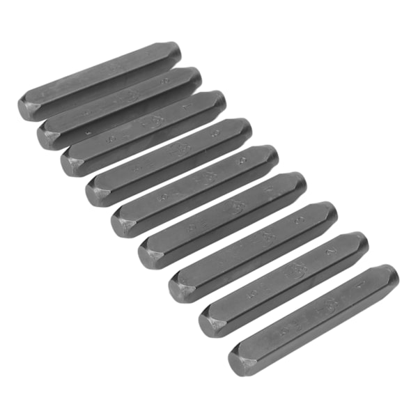 9 st sifferstämpel set Professionell 5 mm nummer stans set med förvaringsbox för smycken hantverk stämpling läder
