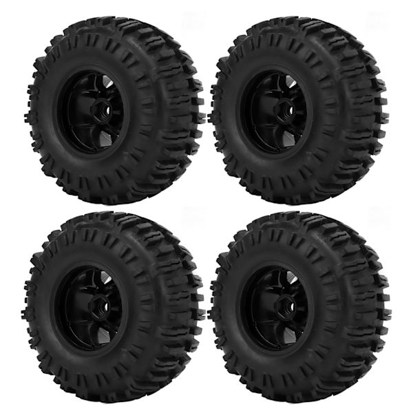 4 stk RC forreste og bageste gummidæk og 6 eger fælge sæt til ARRMA SENTON 1/10 RC bil opgraderingsdele sort