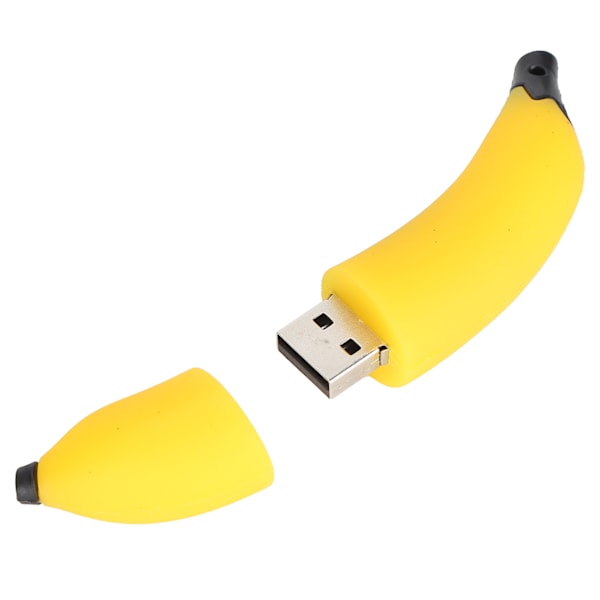 USB-minne Söt Tecknad Bananform Tummenheter för Barn Studenter Lärare Kollega Gåva 2GB