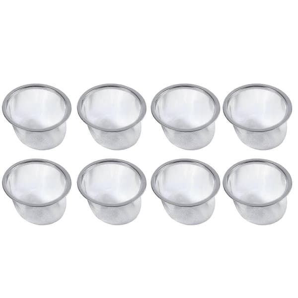 8X Tekanne Diameter 80mm Metallnett Teblad Krydder Silkurv Silver tone