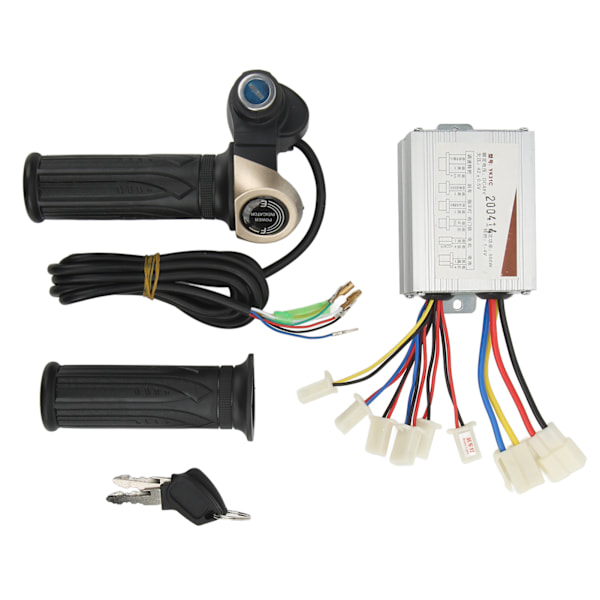 DC48V 500W Børstet Hastighedsregulator Sæt med Låsende Gasgreb Twist Grip Strømvisning til Elcykel