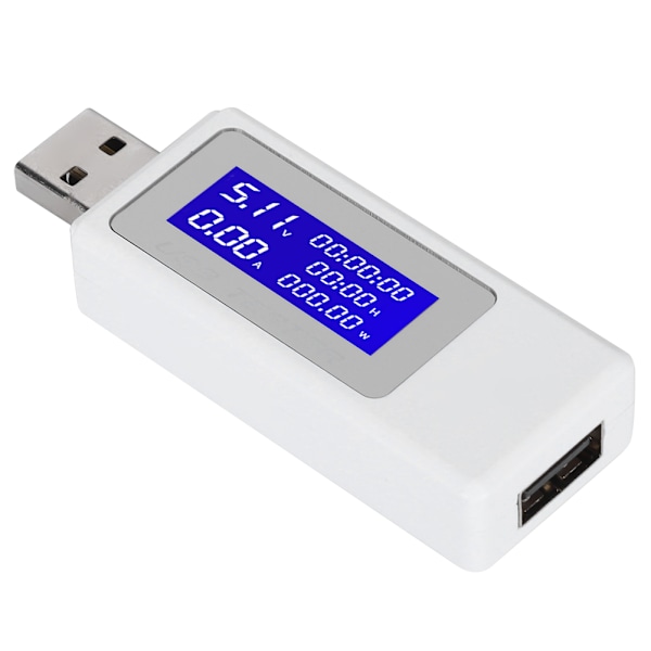 USB Tester Multifunktionell Kapacitet Ström Strömspänning DC Digital Voltmeter Mätare