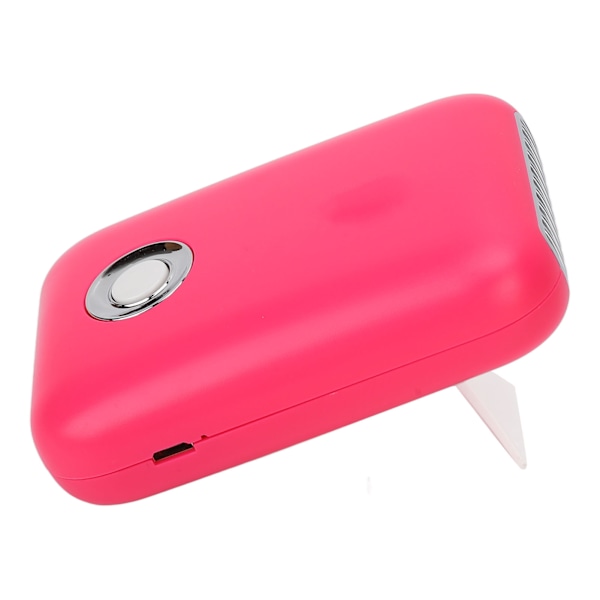 Ögonfranstorkfläkt Mini Bärbar USB Uppladdningsbar 3 hastigheter Lågbrus ögonfransföning med vikbart T-fäste Rose Red