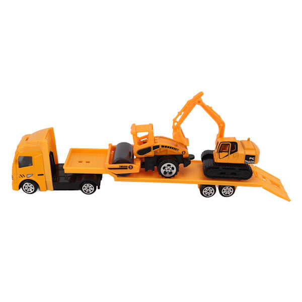 4 kpl Mini-metalliset rakennuskuorma-autot Set 1:64 Carrier Truck Engineering Trailer Leikkiautot 3+ vuotiaille
