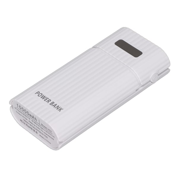 H02 2x 21700 Batterilåda 3 Port Input DIY USB Power Bank Kit Batteriladdare för CellphoneWhite
