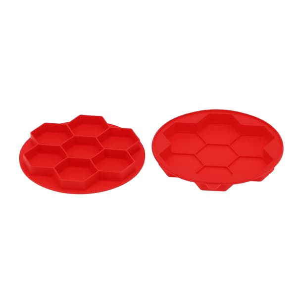 7Grid hexagonal hamburgerpressform Silikon NonStick Kakakex Makerform Kompatibel med kök