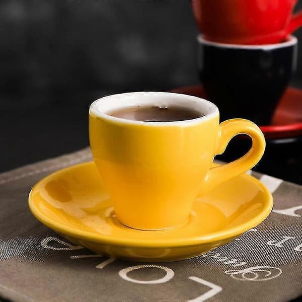 Macaron Espresso Sort Italiensk Kaffekop Black
