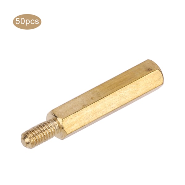 Standoff messingkobling M3 enkelhode sekskantsmutter Erstatningssatser for PCB Board M3 x 20 50 stk