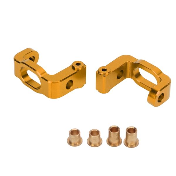 2 st Metall Aluminiumlegering Fram C Navbärare Caster Block för LC Racing PTG‑2 1/10 RC Bil Guld