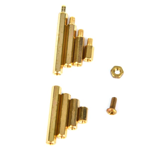 【NX】320 st Hex Standoff Mässing M2 Typ Spacer Standoff Mutter Skruv Sortiment Set Hane Hona