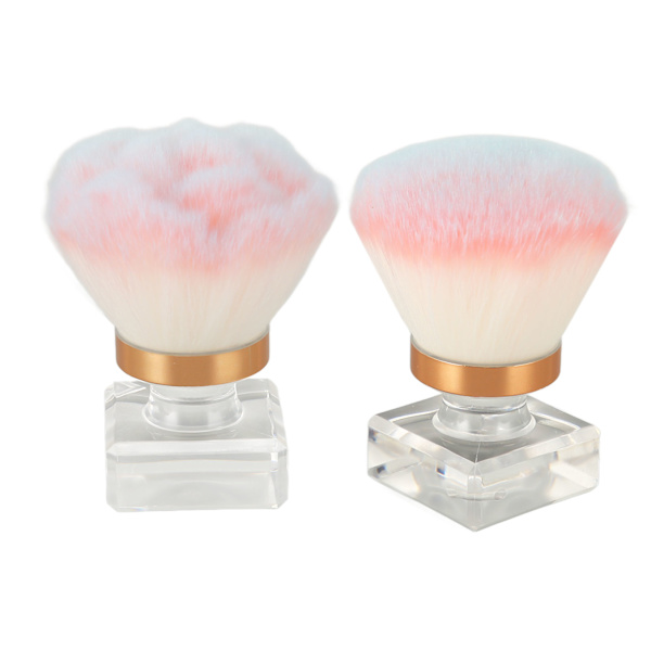 2 stk Makeup Pudderbørste Multifunktionel Bærbar Blød Børste Krystal Base Ail Støv Børste til Makeup Nail Art