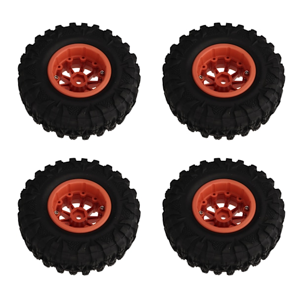 4 st 2,2 tum RC Crawler Däck med Nylon Triangulär Nav RC Bil Däck för Axial SCX10 90046 för Traxxas för Redcat GEN8 Orange