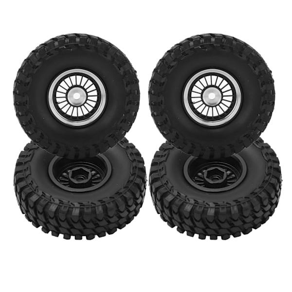 4 kpl RC-ajoneuvon renkaat renkaiden sarja 55 mm alumiini etu- ja takarenkaat Axial SCX24 1/24 RC-autolle musta