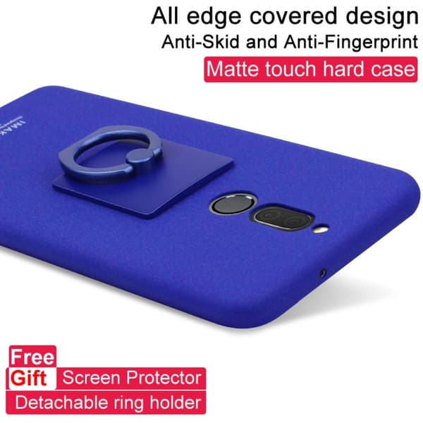 Kompatibel med Huawei Mate 10 Lite - IMAK Ring Cover - Blå Blue Blå