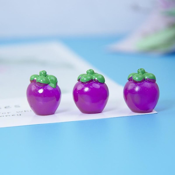 Frukt lysande harts tillbehör gör-det-själv-hänge purple 25 pieces