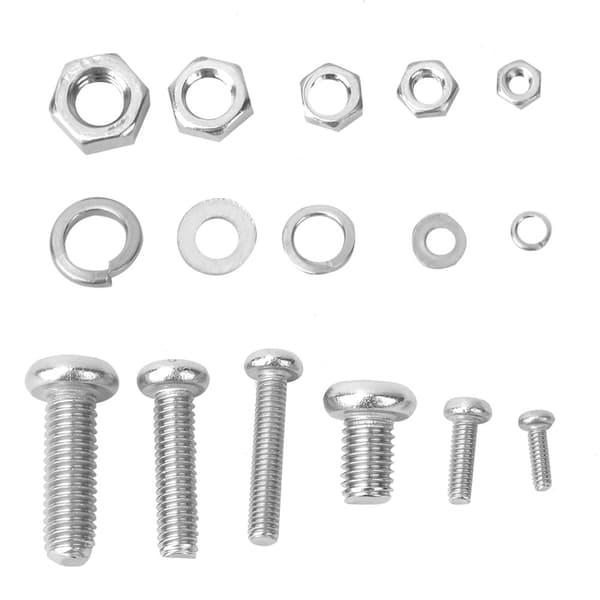 240 st Krysskruv Mutter Bricka Set M2 M2.5 M3 M4 M5 Rostfritt Stål Fästverktyg Set