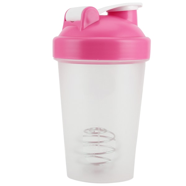 400ML Rystesflaske Plast Protein Flaske Fitness Vandflaske Sport Kop Uden BPA Pink