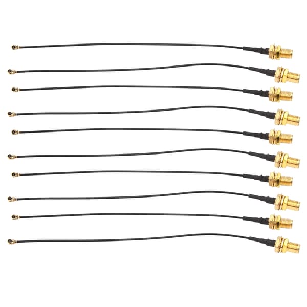10 stk. RF-adapter Pigtail-kabel IPEX til SMAk U.FL-antenneføder 15 cm jumperkabel Kompatibel med ansigtsgenkendelsesmodul