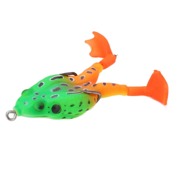 Thunder Frog Baits Flytande vattenfiskedrag med dubbla propellrar Ben Kompatibel med bas ormhuvud Laxfiske1#
