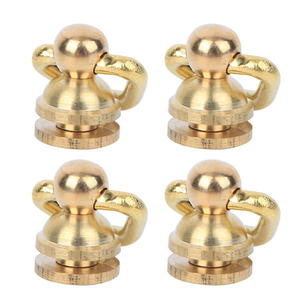 4ST Metallring Skruv Runt Hode Dobber Nit Spiker Roterende Pigger DIY Lær Håndverk Tilbehør Messing