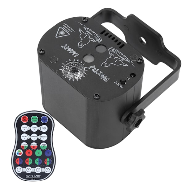 LED-scenljus 15W Mini RGB-lampa med 60 mönster för Bar KTV Club Party Entertainment