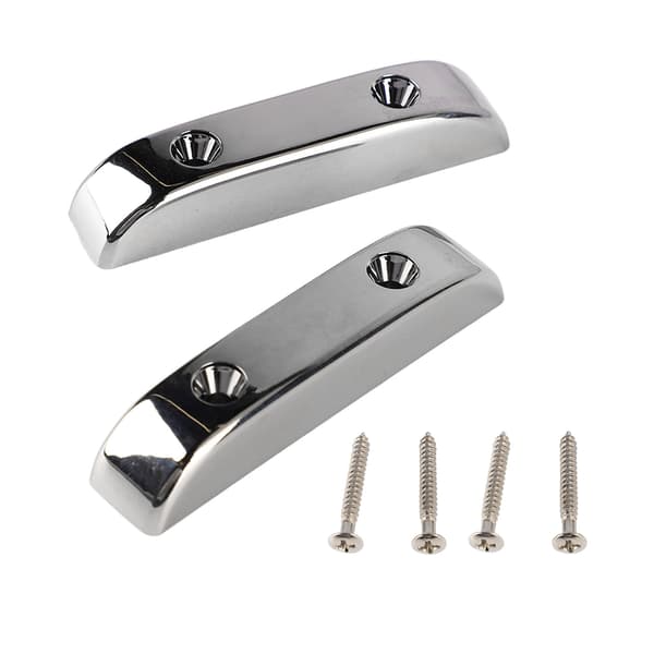 2 st Bas tumstöd Plast Anti-slip Lättvikt Jazzbasgitarr Tumfingerstöd GM04 Silver