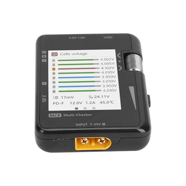 Cell Checker Multifunktionell Digital Batterikapacitetsmätare Balanserare PPM PWM SBUS Signal Checker för ESC Servo Test
