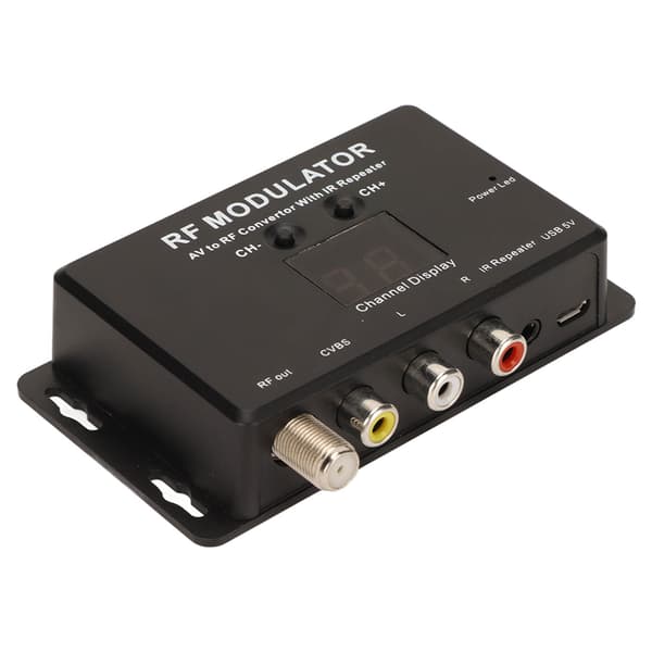 RF Modulator Professionel AV til RF Konverter med IR Repeater til Set Top Box DVR DVD