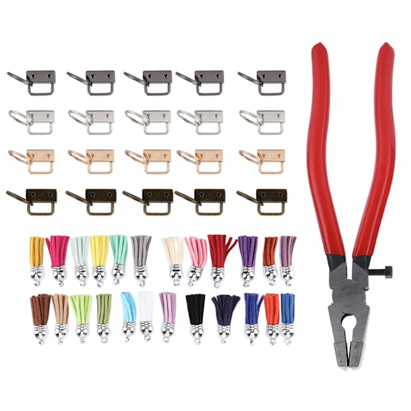 Nøglebrik Hardware 25 mm/1,0 tommer Tassel 24 Farver Praktisk Nøgleringstilbehør til DIY-Håndværk