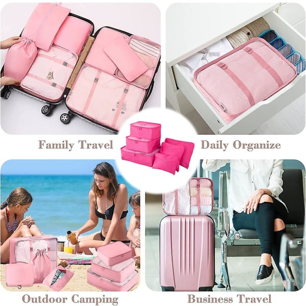 Reiseoppbevaring Seksdelt bagasjeklær Vanntett organisering