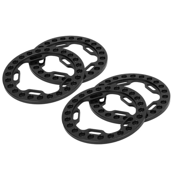 【NX】4 stk. ydre beadlock-ring til hjul 1,9 tommer erstatnings-beadlock-ringe til 1/10 RC-biler sort