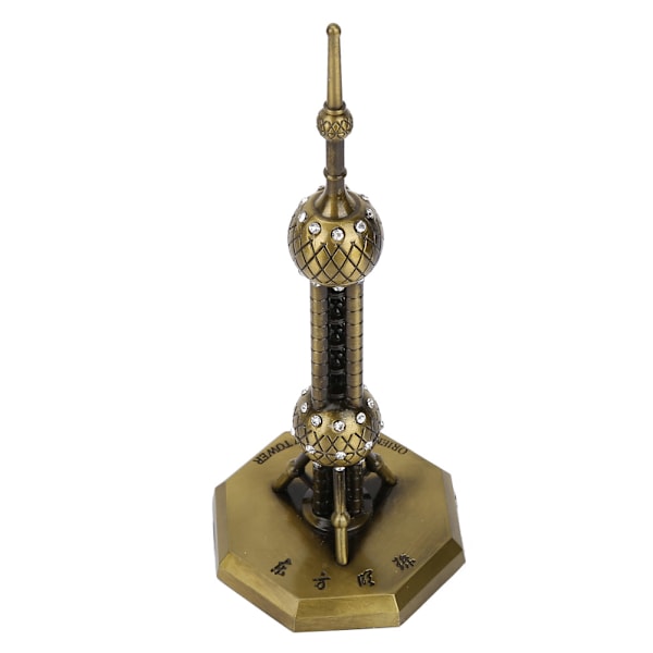 Shanghai Oriental Pearl med diamantmodell galvaniserad utförande Resesouvenir